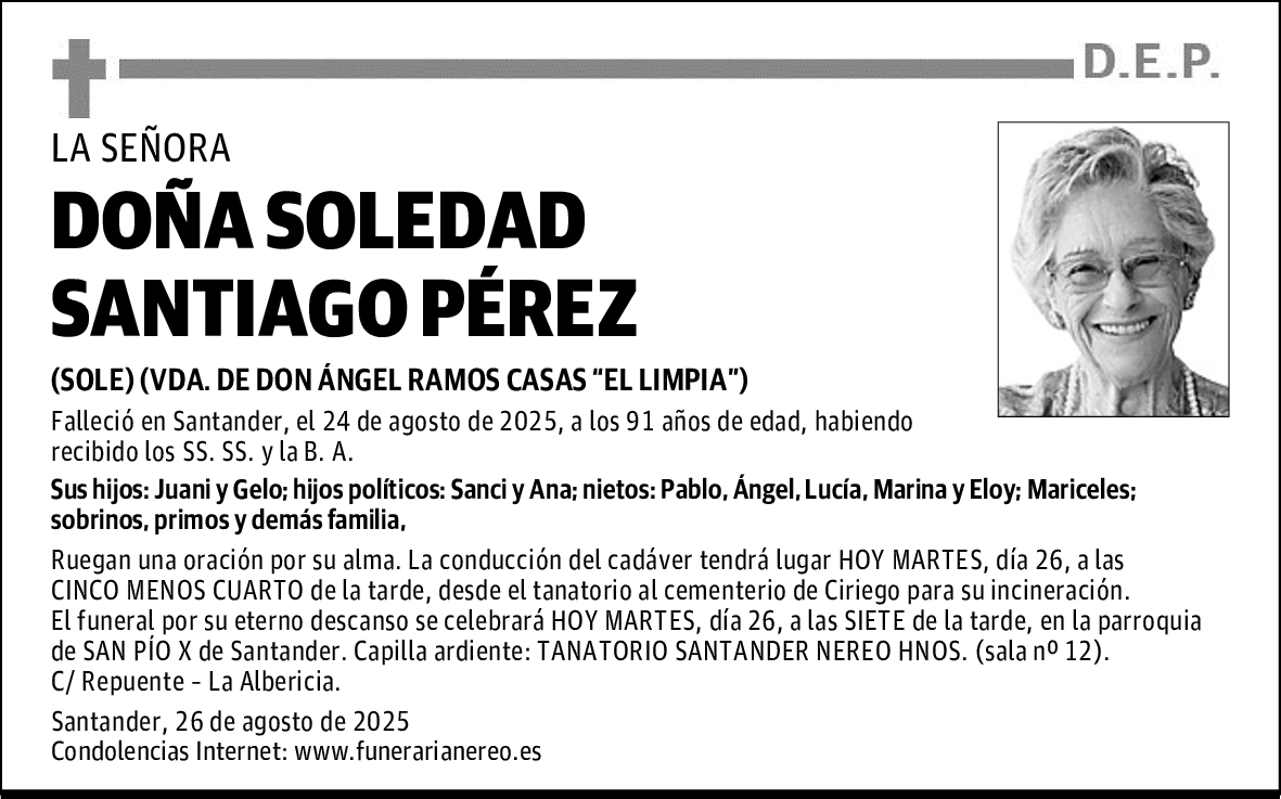 DOÑA SOLEDAD SANTIAGO PÉREZ