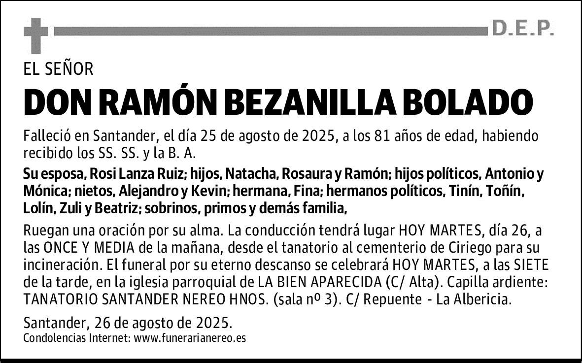 DON RAMÓN BEZANILLA BOLADO