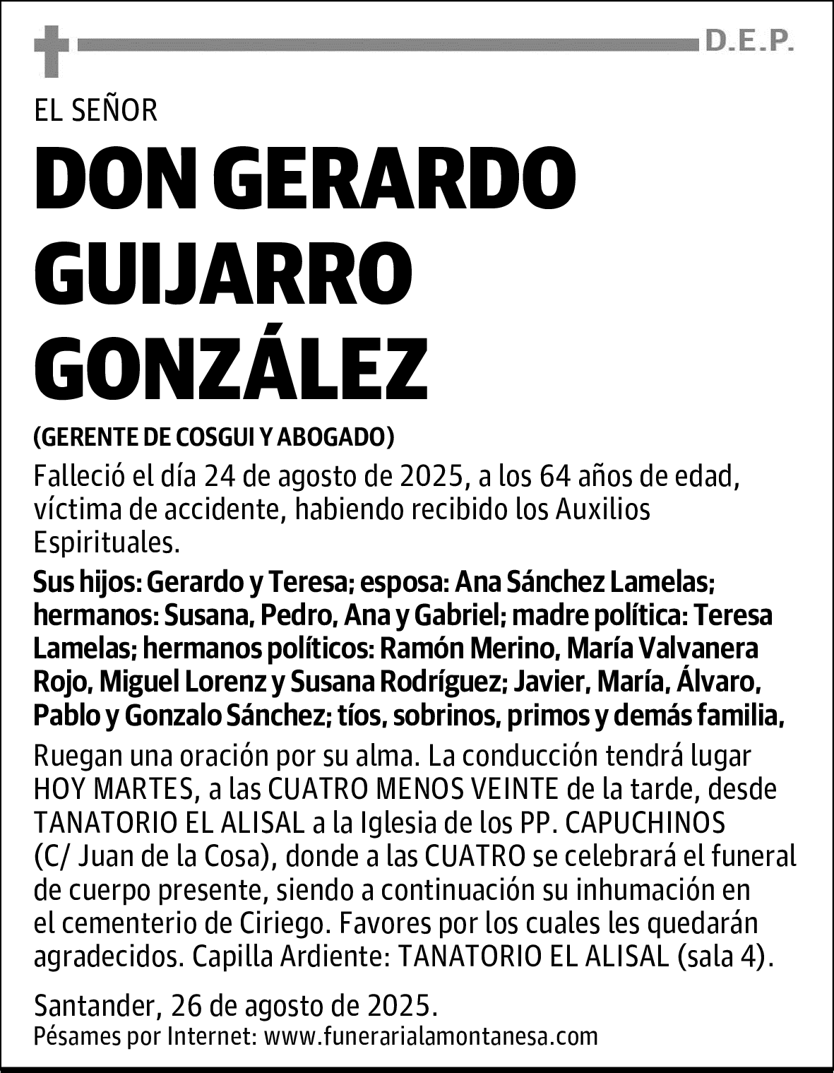 DON GERARDO GUIJARRO GONZÁLEZ