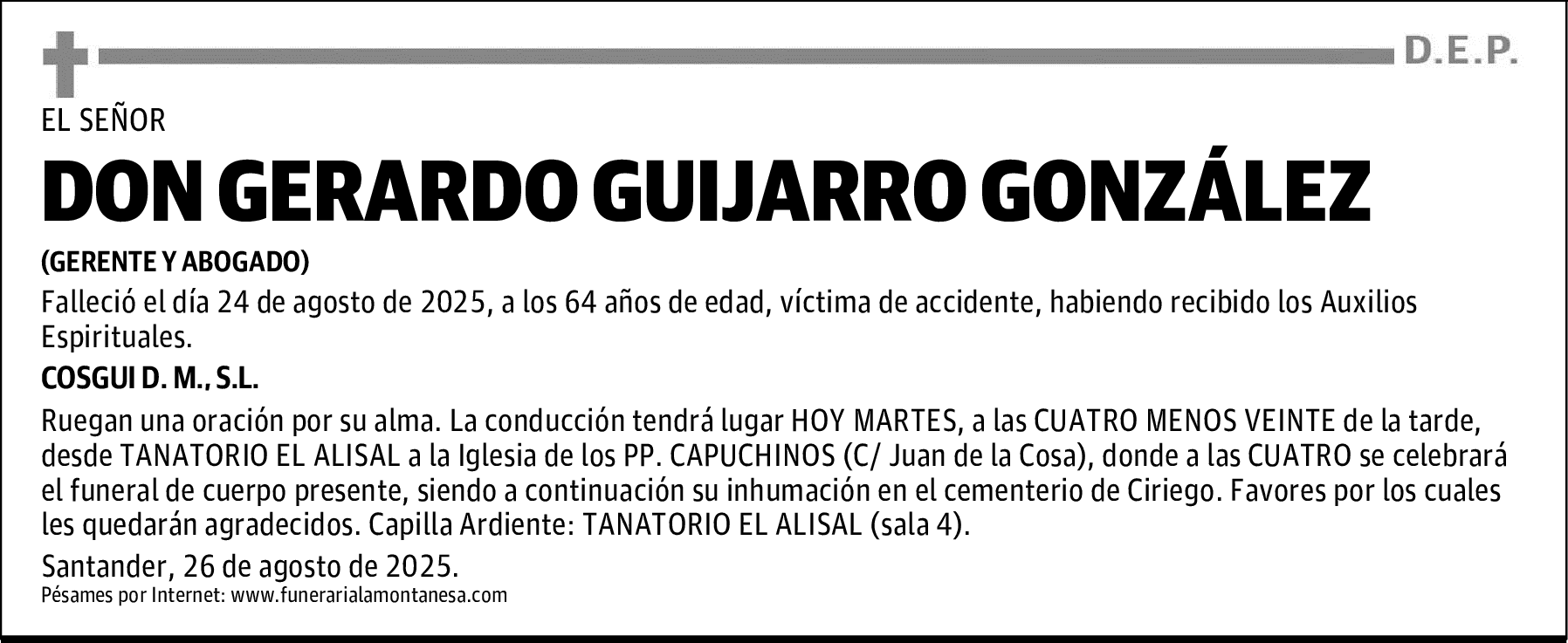 DON GERARDO GUIJARRO GONZÁLEZ