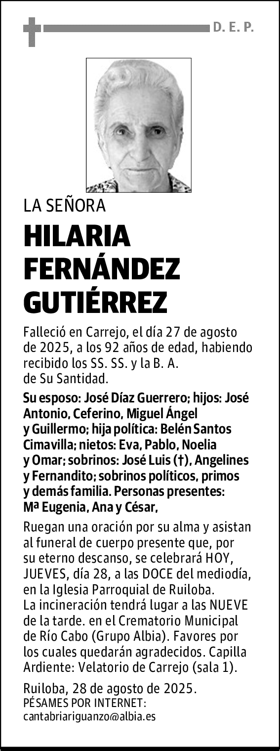 HILARIA FERNÁNDEZ GUTIÉRREZ