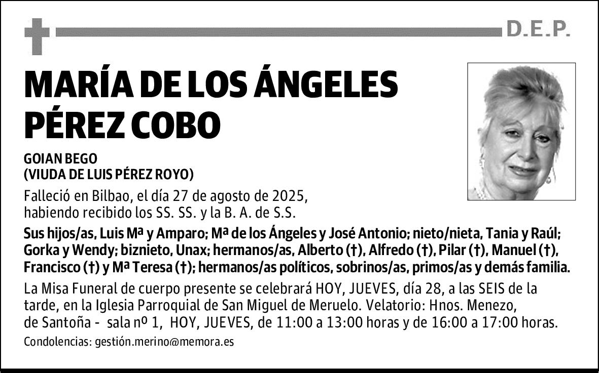 MARÍA DE LOS ÁNGELES PÉREZ COBO