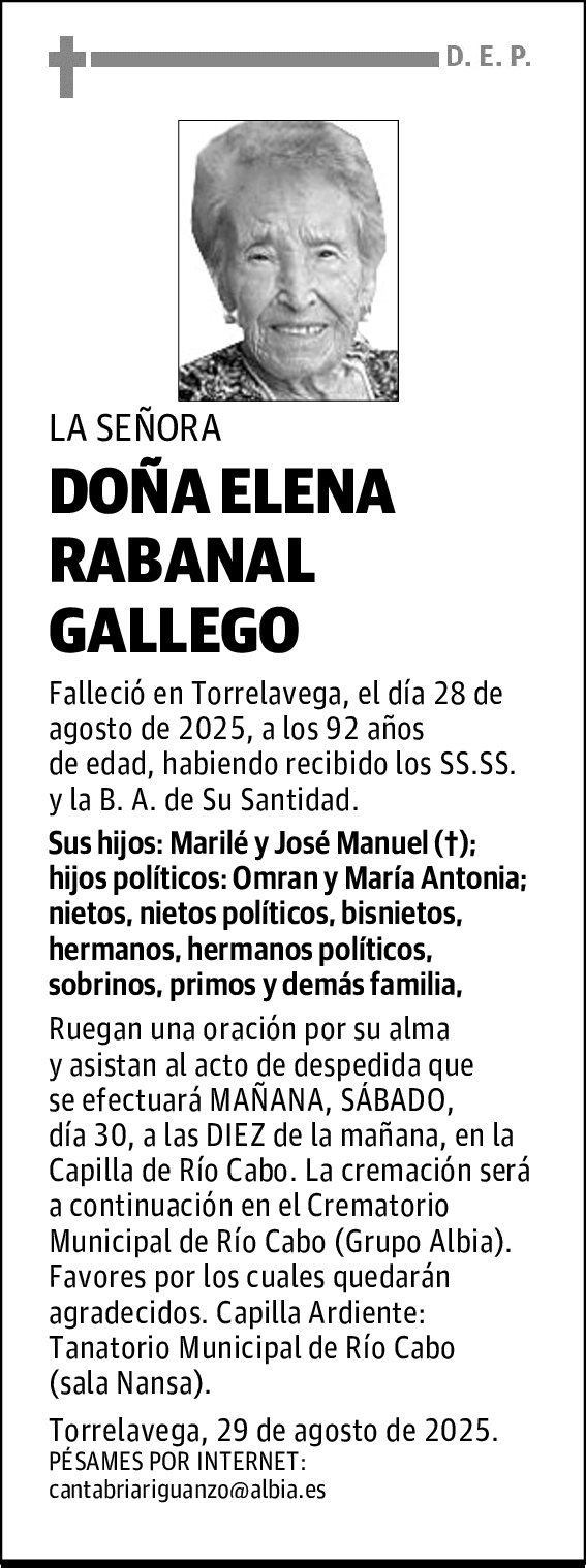 DOÑA ELENA RABANAL GALLEGO