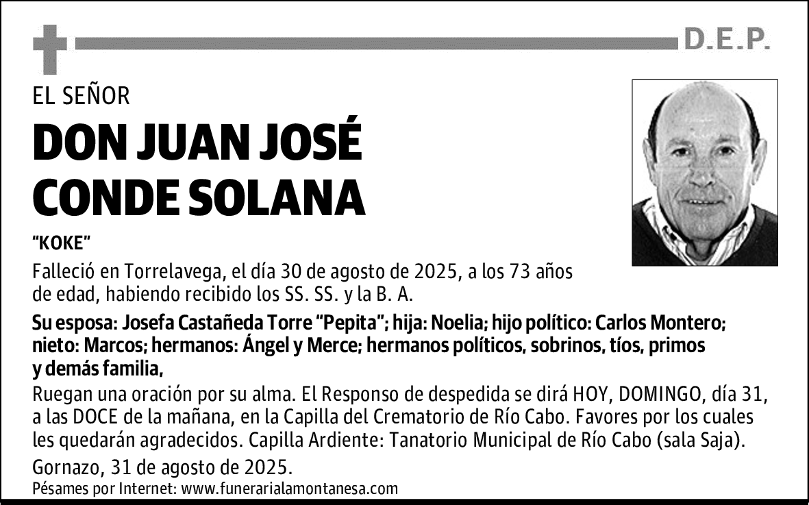 DON JUAN JOSÉ CONDE SOLANA