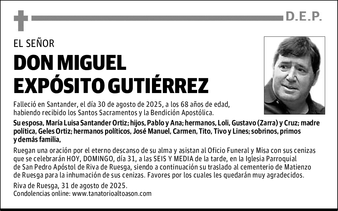 DON MIGUEL EXPÓSITO GUTIÉRREZ