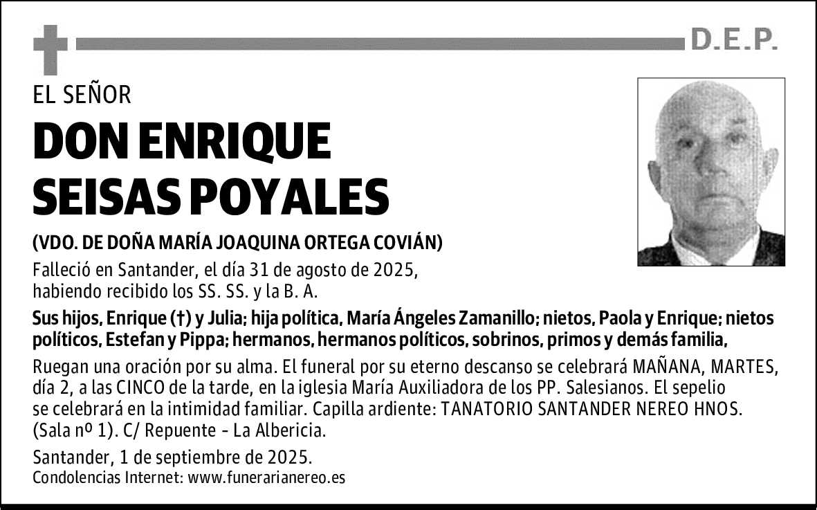 DON ENRIQUE SEISAS POYALES