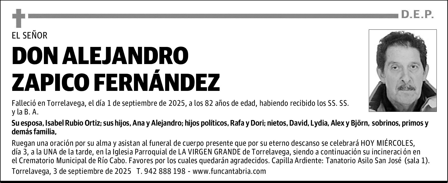 DON ALEJANDRO ZAPICO FERNÁNDEZ