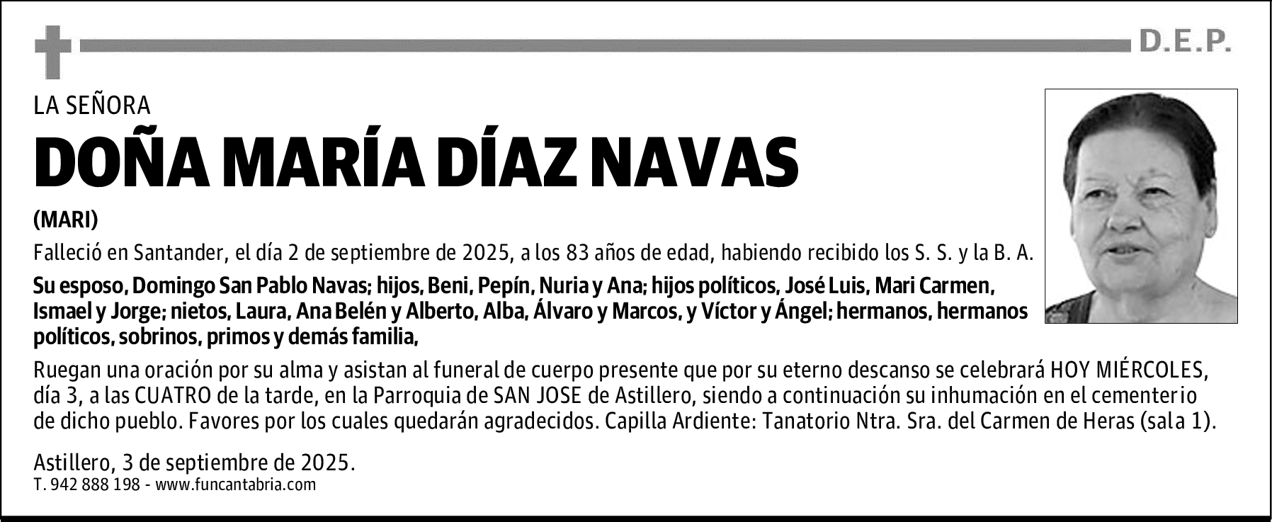 DOÑA MARÍA DÍAZ NAVAS