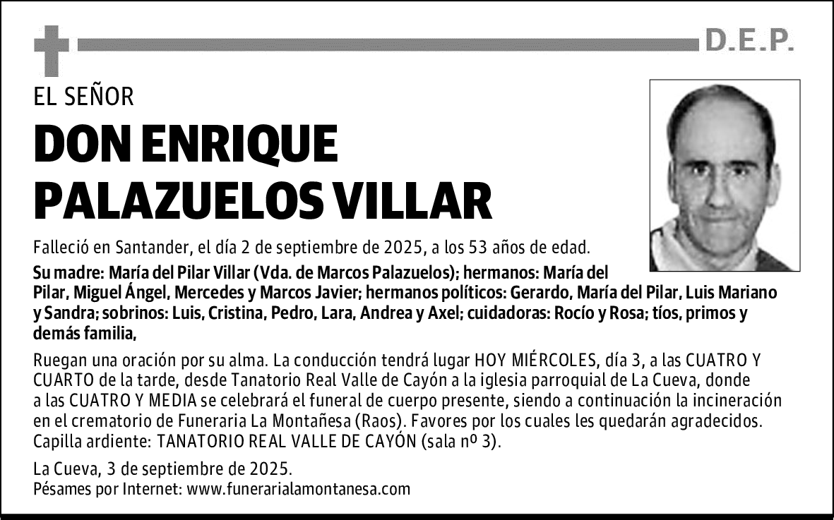 DON ENRIQUE PALAZUELOS VILLAR