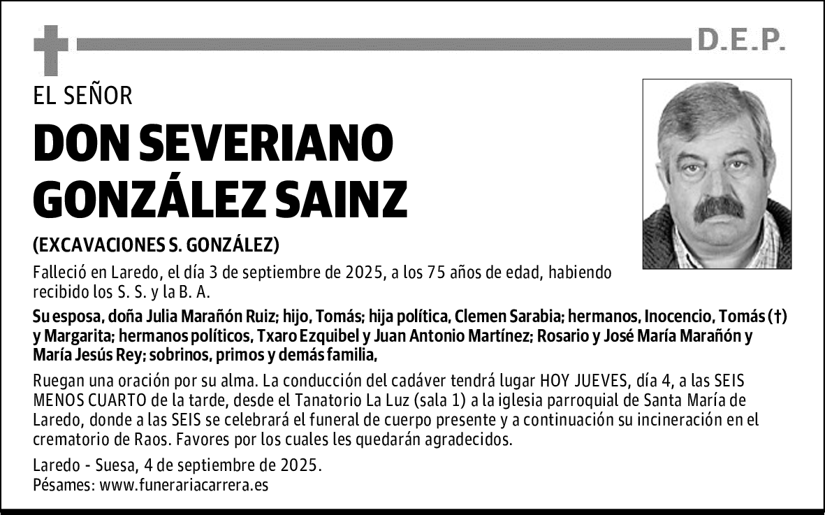 DON SEVERIANO GONZÁLEZ SAINZ