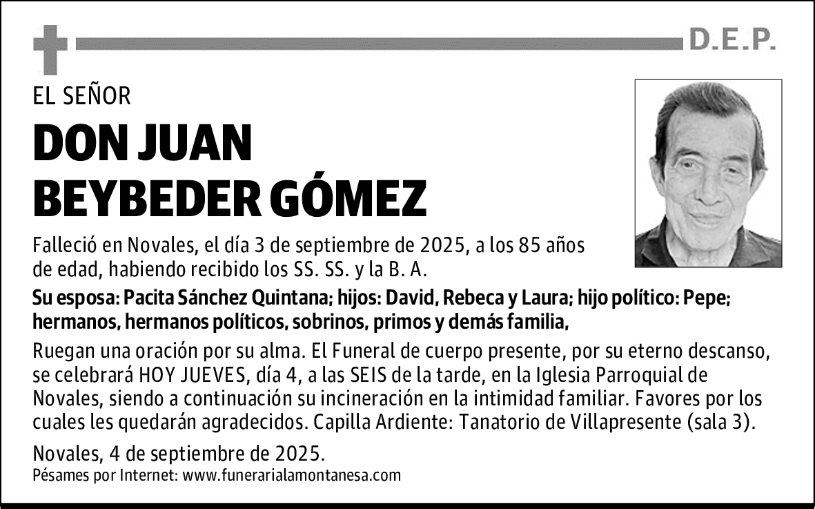 DON JUAN BEYBEDER GÓMEZ