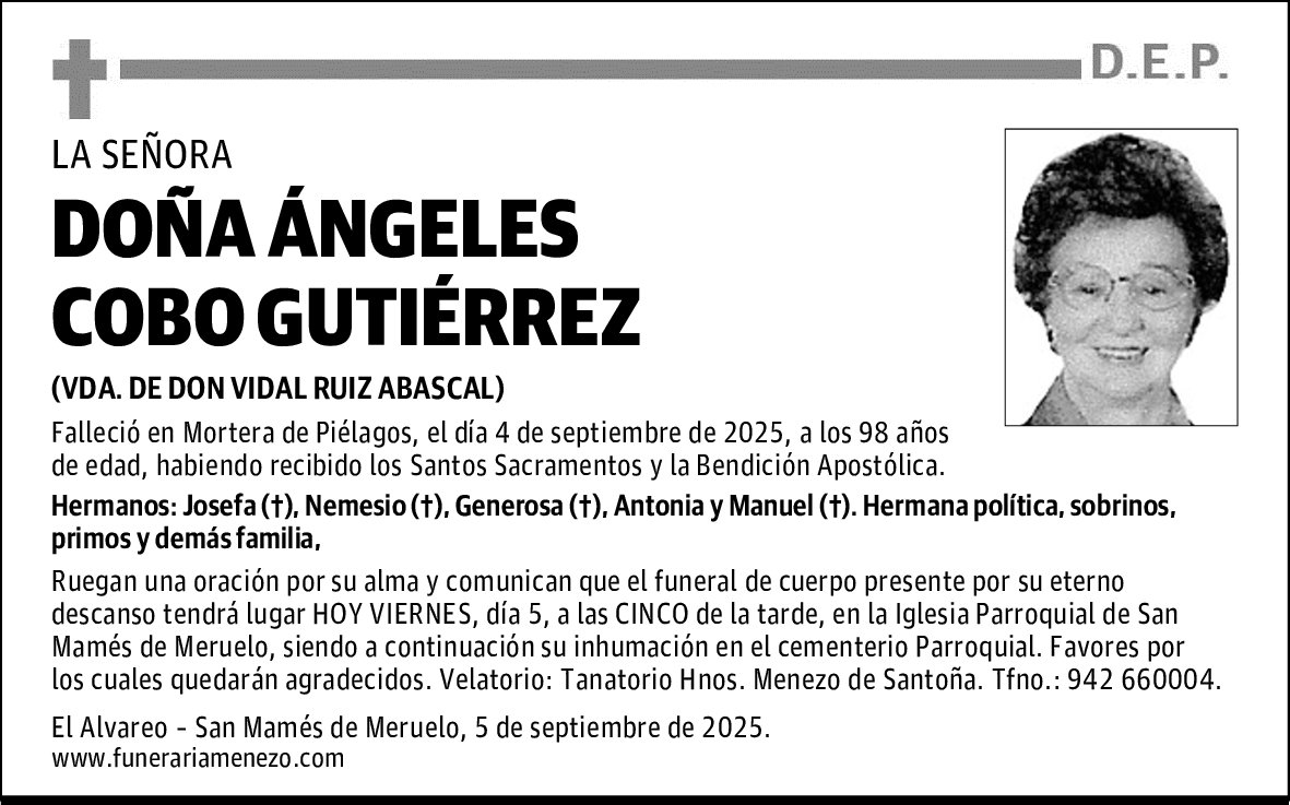 DOÑA ÁNGELES COBO GUTIÉRREZ
