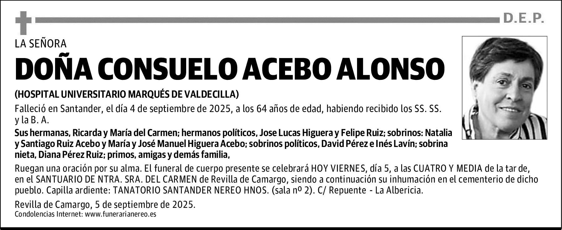 DOÑA CONSUELO ACEBO ALONSO