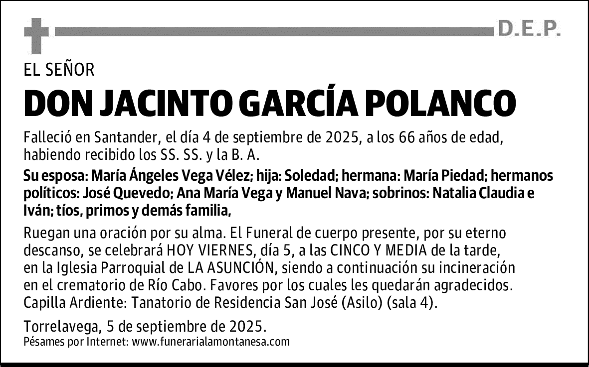 DON JACINTO GARCÍA POLANCO