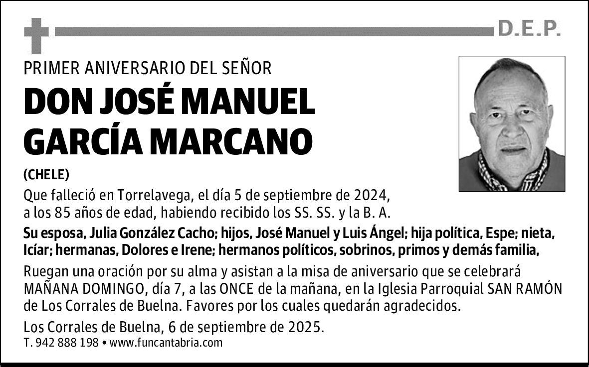 DON JOSÉ MANUEL GARCÍA MARCANO