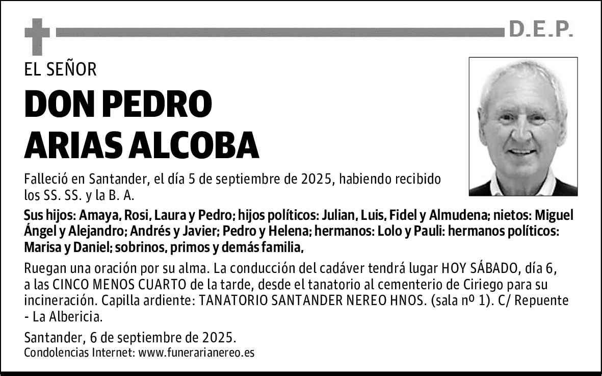 DON PEDRO ARIAS ALCOBA
