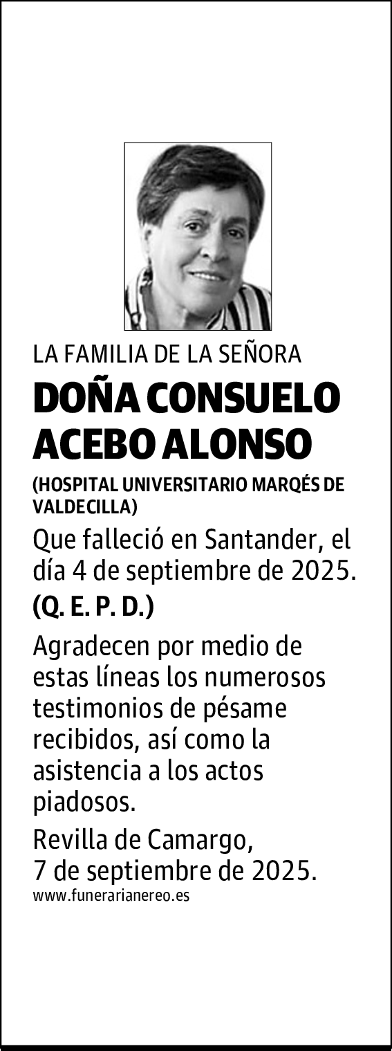 DOÑA CONSUELO ACEBO ALONSO