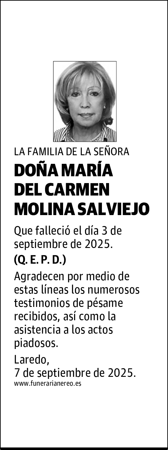 DOÑA MARÍA DEL CARMEN MOLINA SALVIEJO
