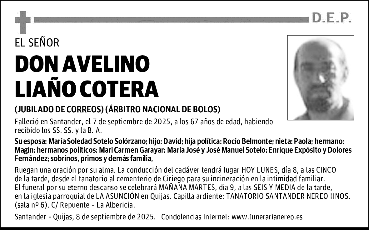 DON AVELINO LIAÑO COTERA