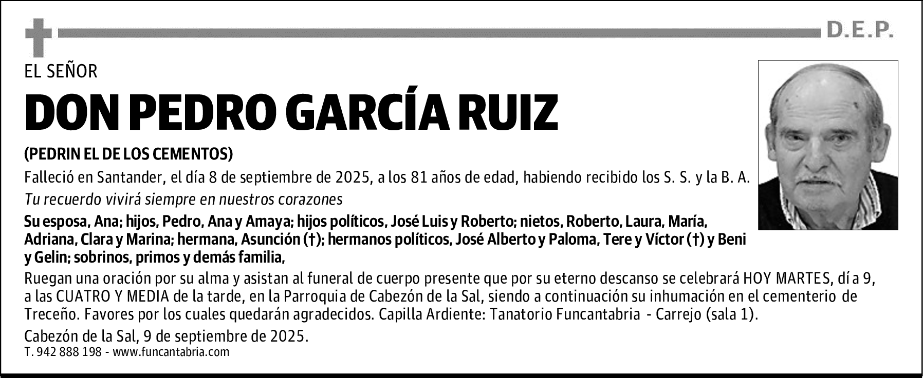 DON PEDRO GARCÍA RUIZ