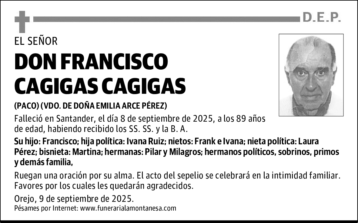 DON FRANCISCO CAGIGAS CAGIGAS