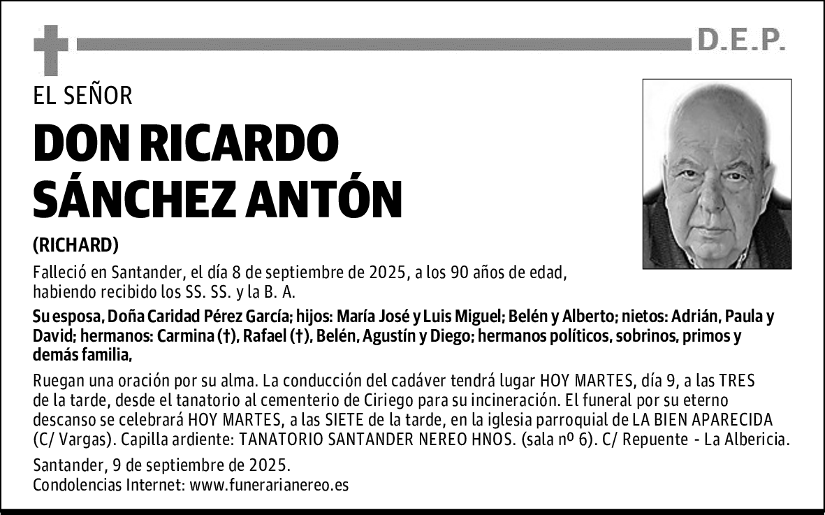 DON RICARDO SÁNCHEZ ANTÓN