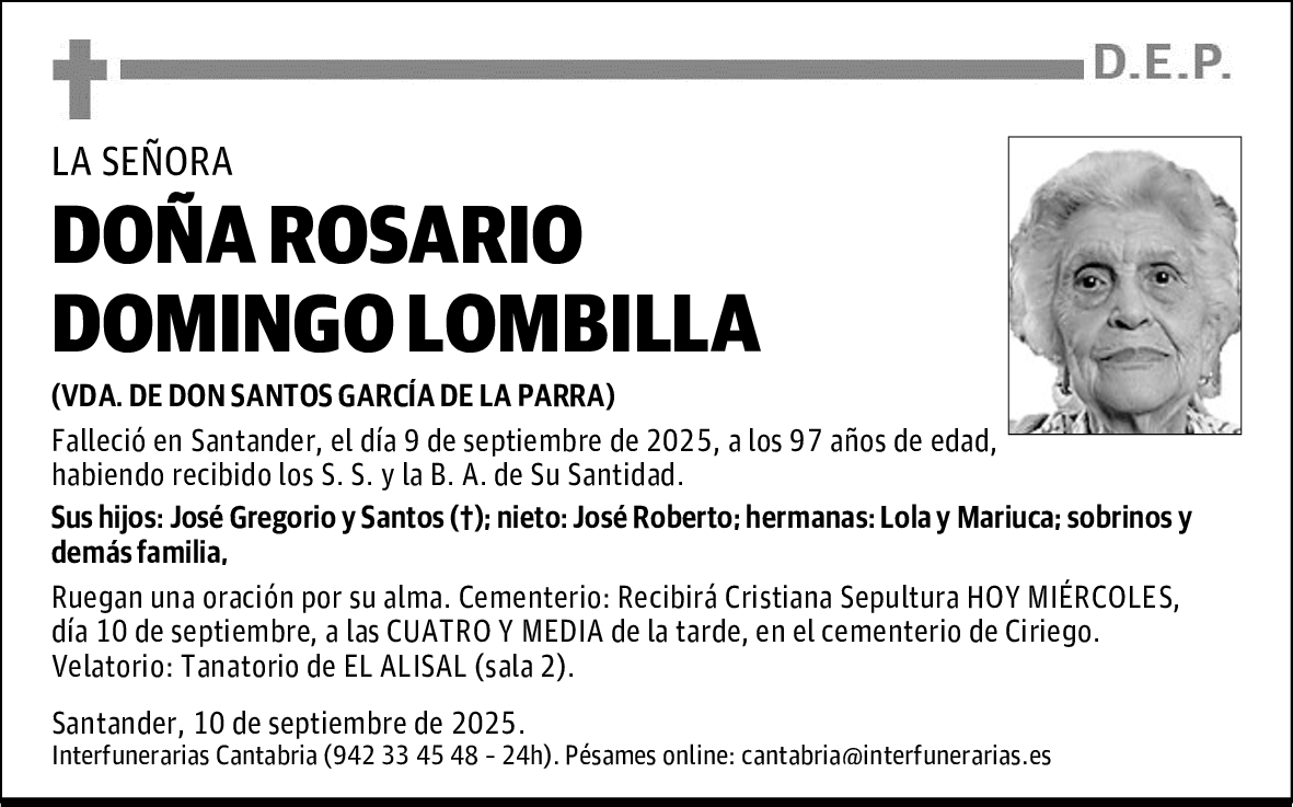 DOÑA ROSARIO DOMINGO LOMBILLA