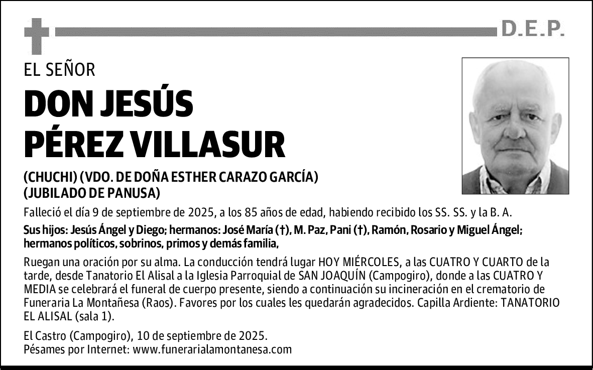 DON JESÚS PÉREZ VILLASUR