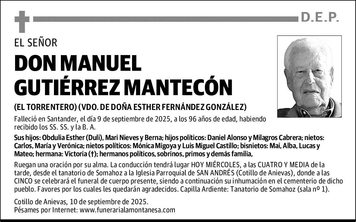 DON MANUEL GUTIÉRREZ MANTECÓN