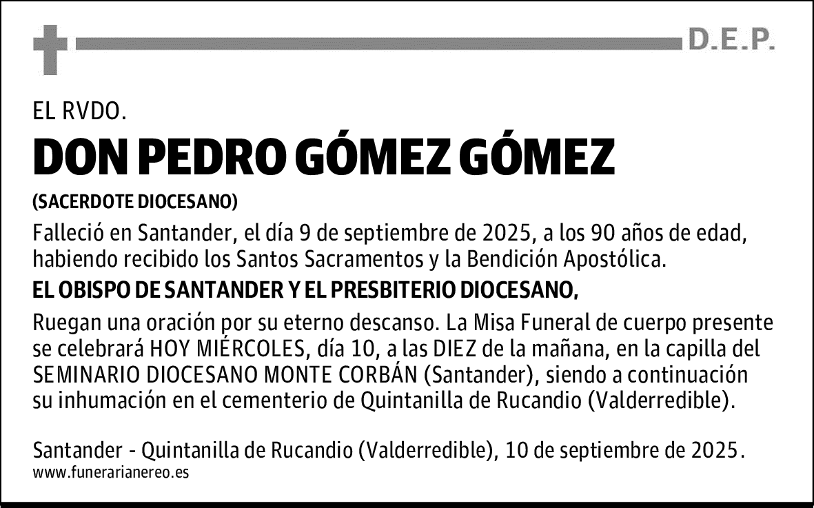 DON PEDRO GÓMEZ GÓMEZ