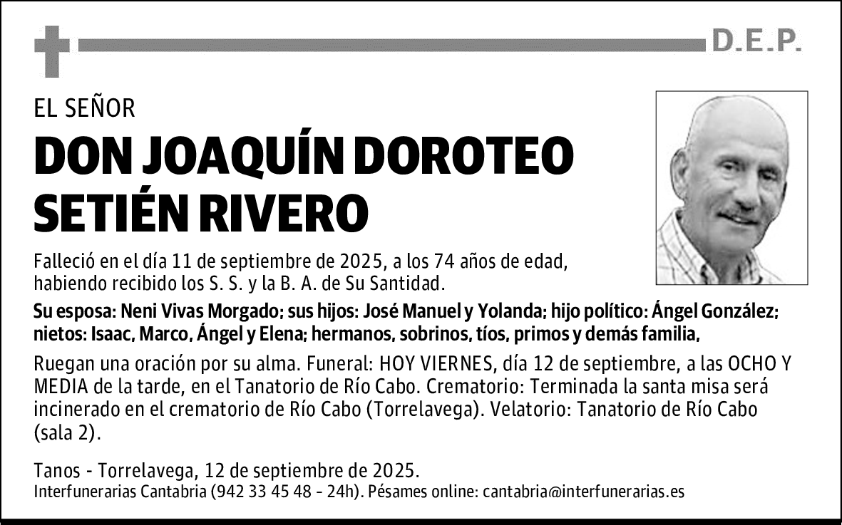 DON JOAQUÍN DOROTEO SETIÉN RIVERO