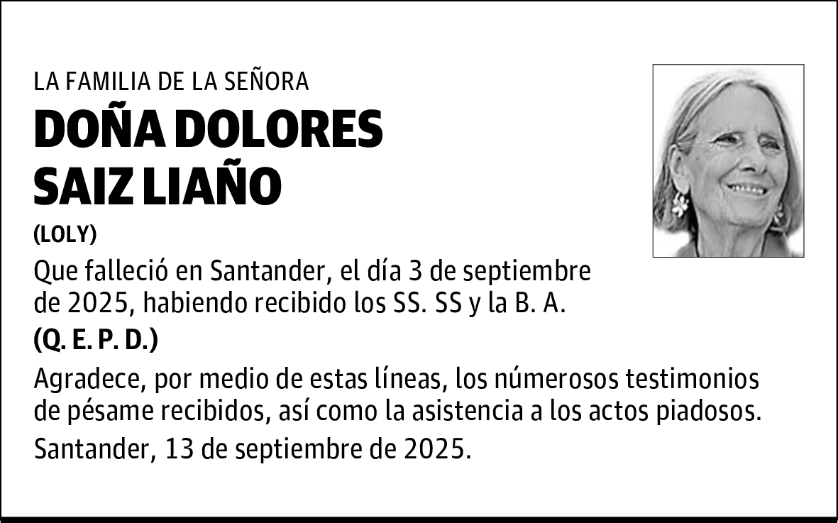 DOÑA DOLORES SAIZ LIAÑO