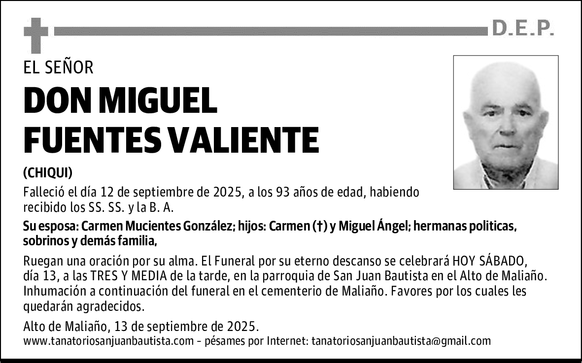 DON MIGUEL FUENTES VALIENTE