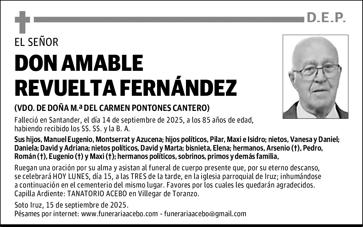 DON AMABLE REVUELTA FERNÁNDEZ