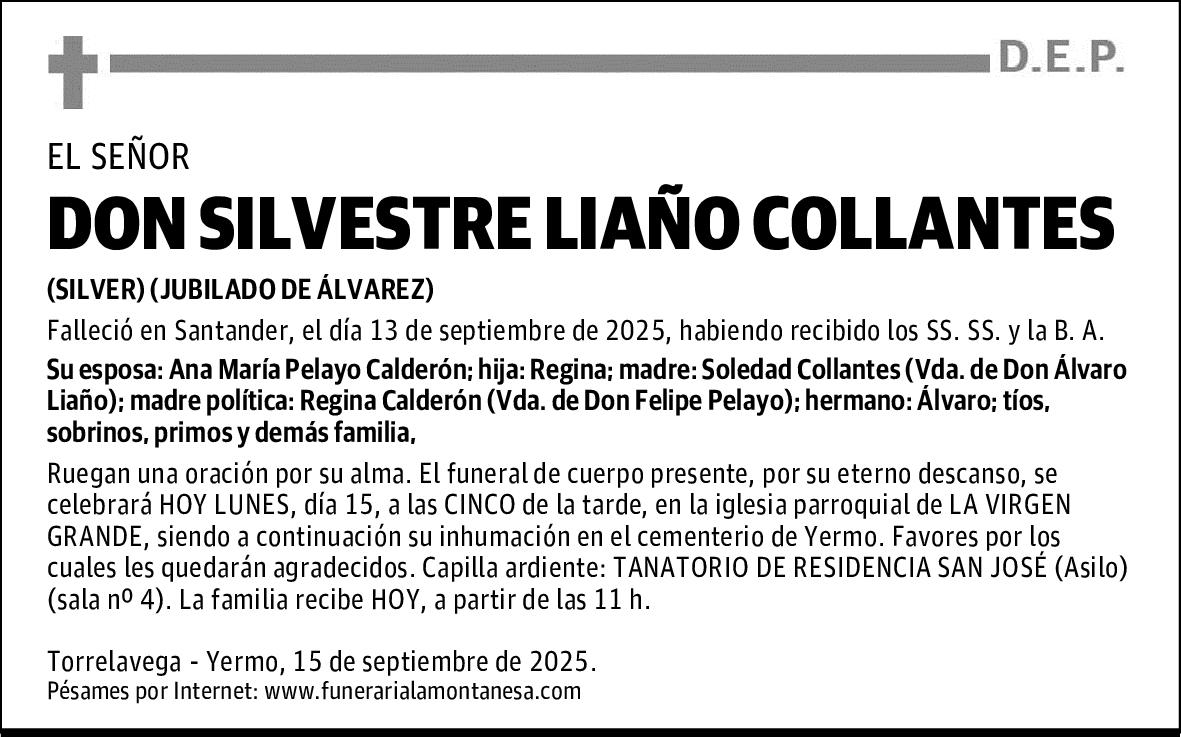 DON SILVESTRE LIAÑO COLLANTES