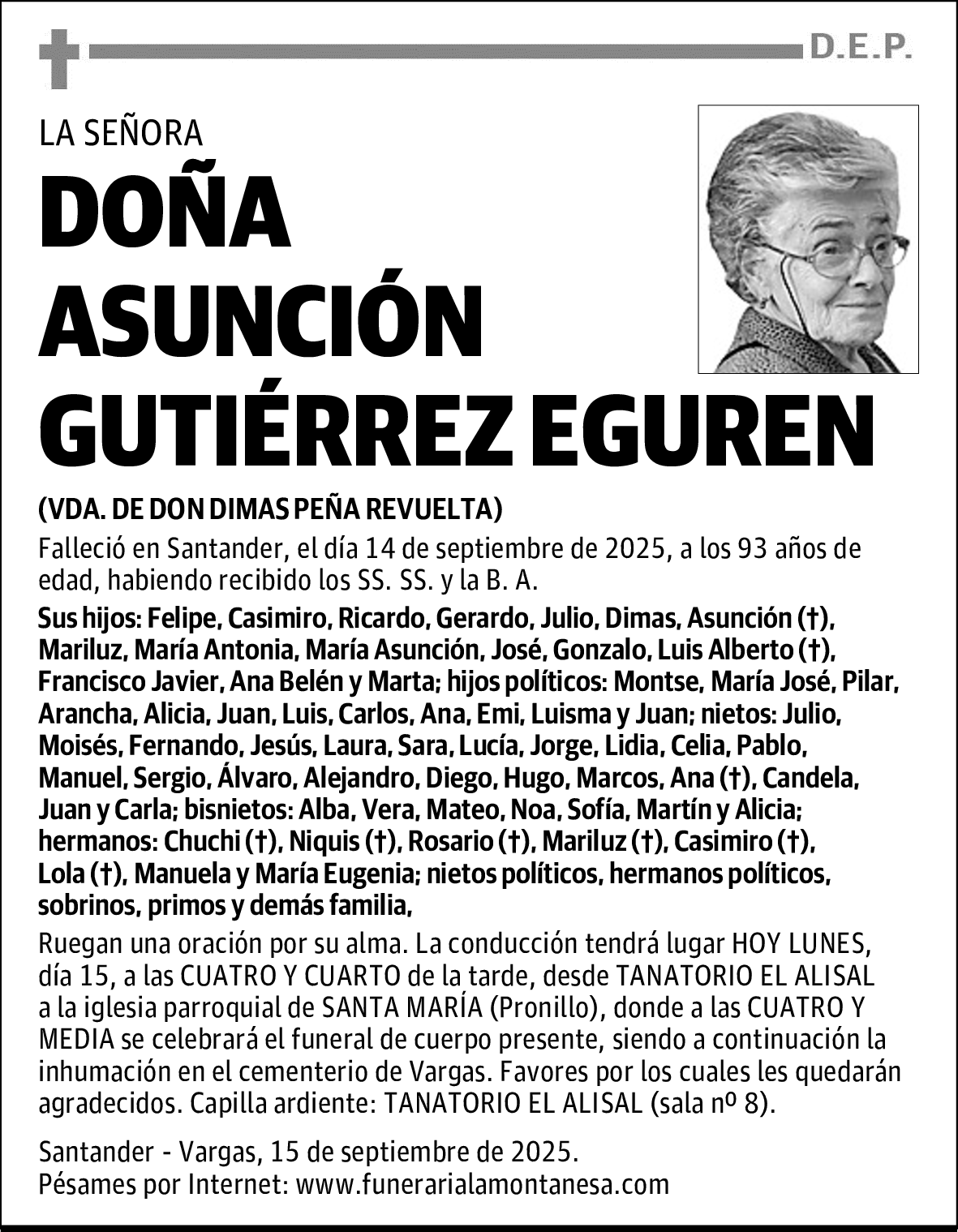 DOÑA ASUNCIÓN GUTIÉRREZ EGUREN