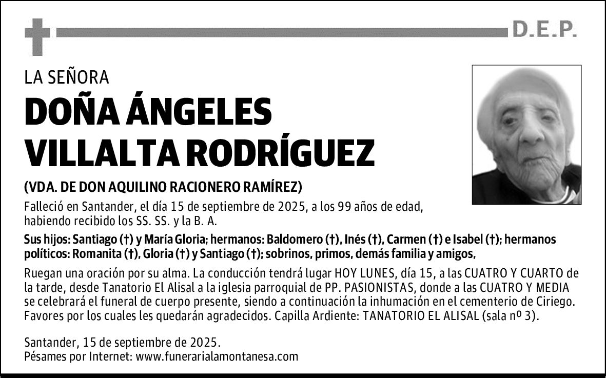 DOÑA ÁNGELES VILLALTA RODRÍGUEZ