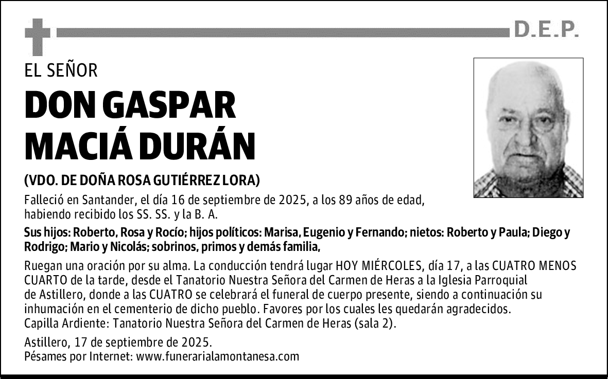 DON GASPAR MACIÁ DURÁN