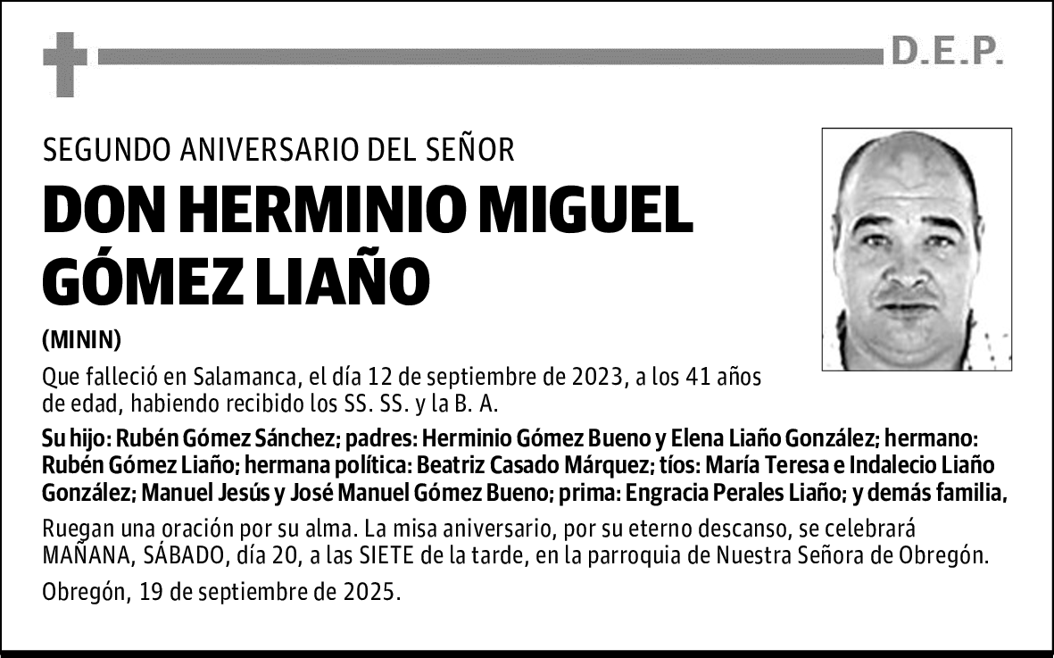 DON HERMINIO MIGUEL GÓMEZ LIAÑO