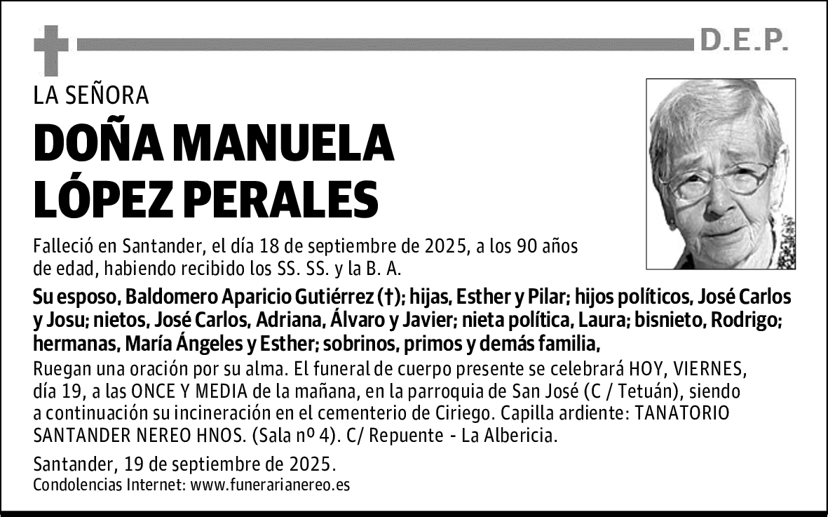 DOÑA MANUELA LÓPEZ PERALES