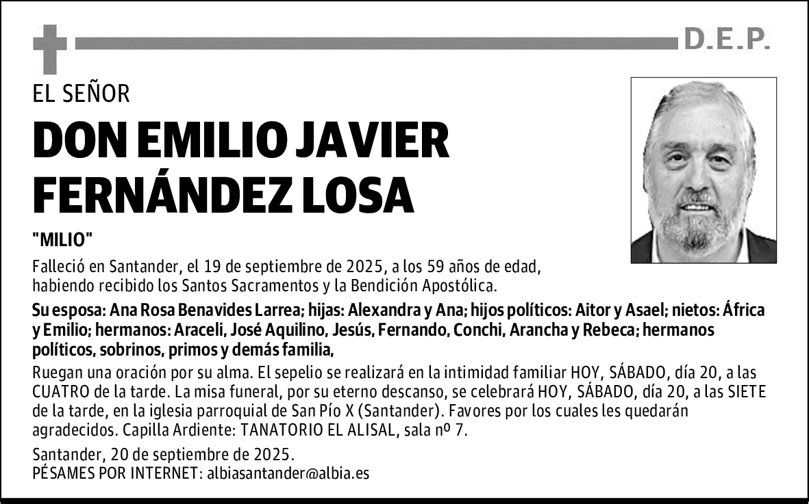 DON EMILIO JAVIER FERNÁNDEZ LOSA