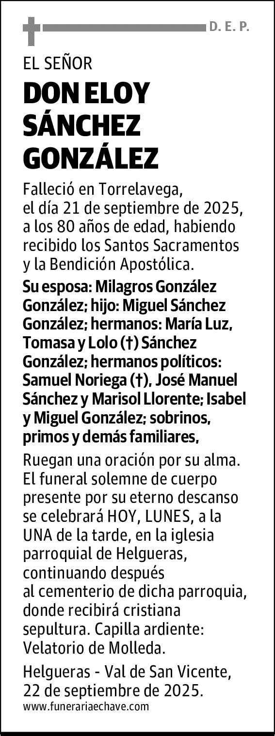 DON ELOY SÁNCHEZ GONZÁLEZ
