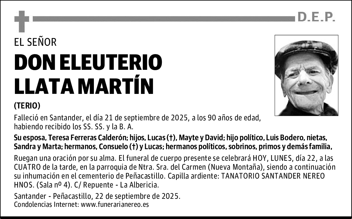 DON ELEUTERIO LLATA MARTÍN