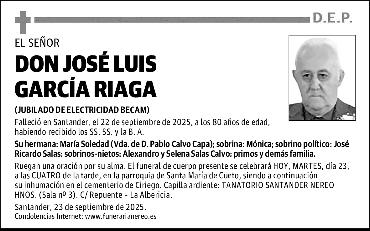 DON JOSÉ LUIS GARCÍA RIAGA