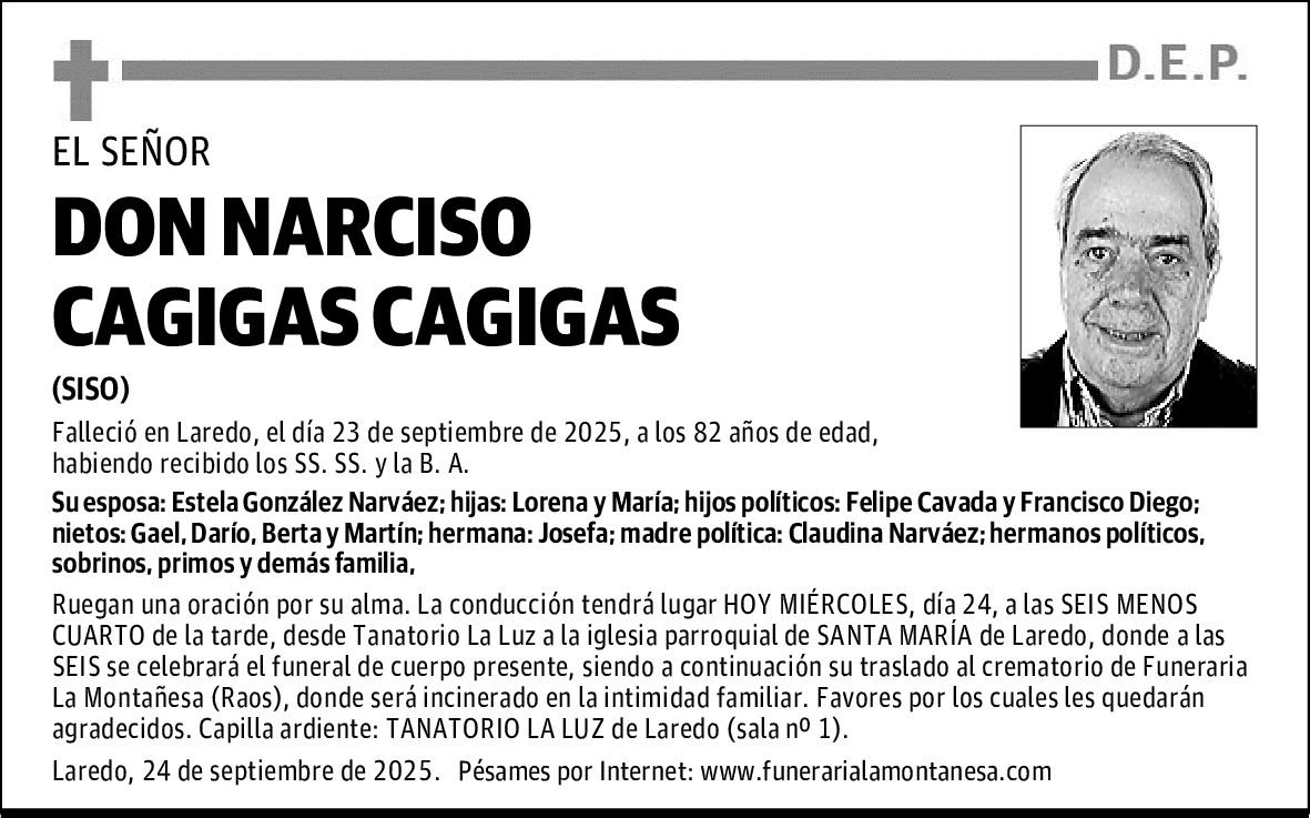 DON NARCISO CAGIGAS CAGIGAS
