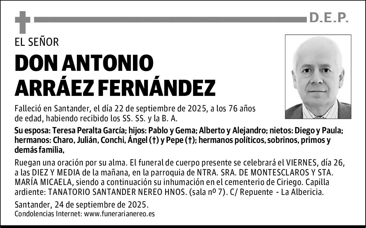 DON ANTONIO ARRÁEZ FERNÁNDEZ