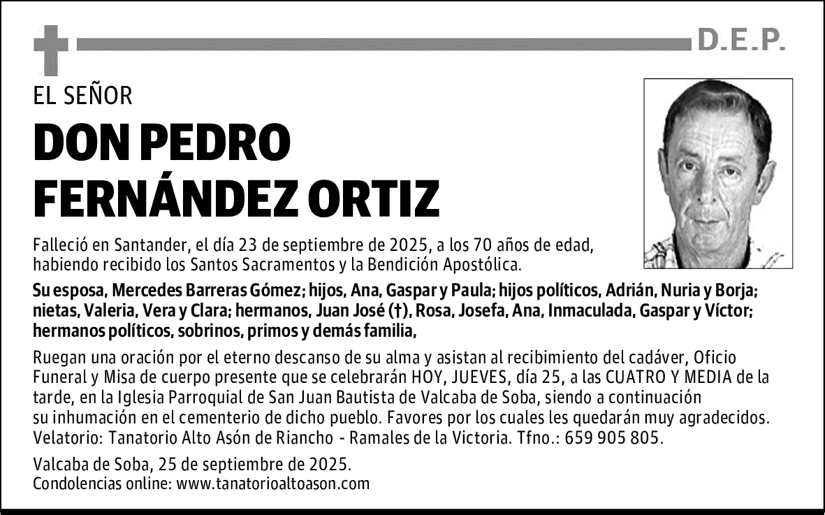 DON PEDRO FERNÁNDEZ ORTIZ
