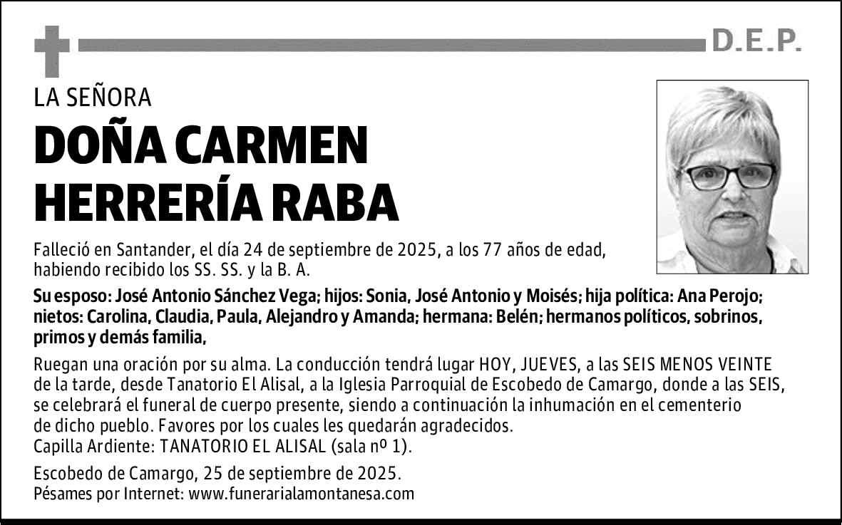 DOÑA CARMEN HERRERÍA RABA