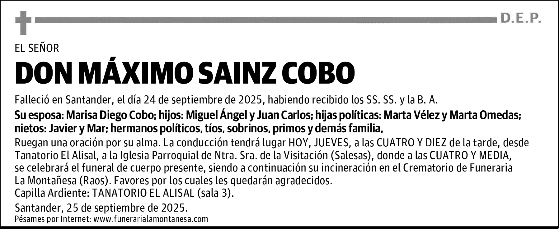 DON MÁXIMO SAINZ COBO