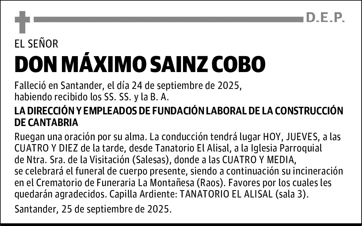 DON MÁXIMO SAINZ COBO